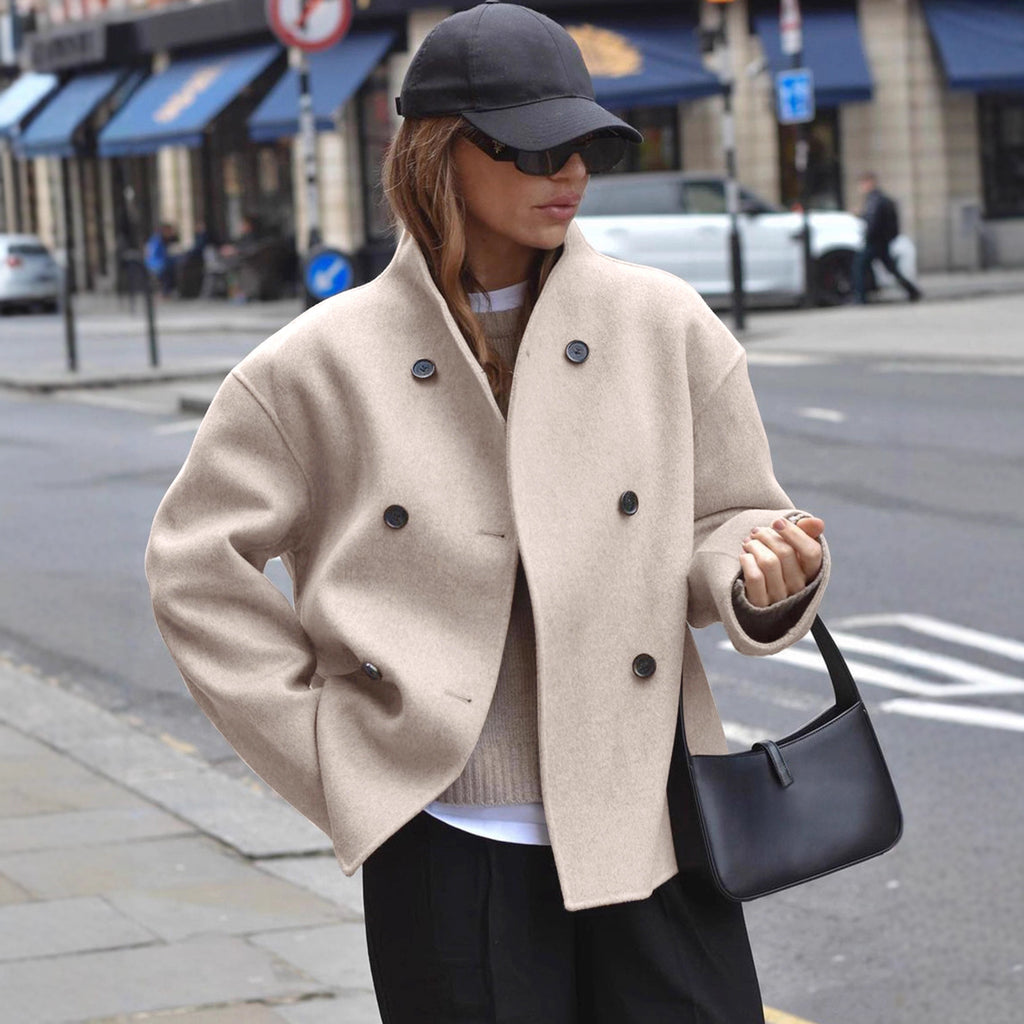 Luxury Solid Colour Winter Coat for Women