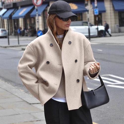 Luxury Solid Colour Winter Coat for Women