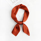 Women's Silk Satin Square Scarf, Decorative Silk Bandana, Solid Colour Hair Scarf