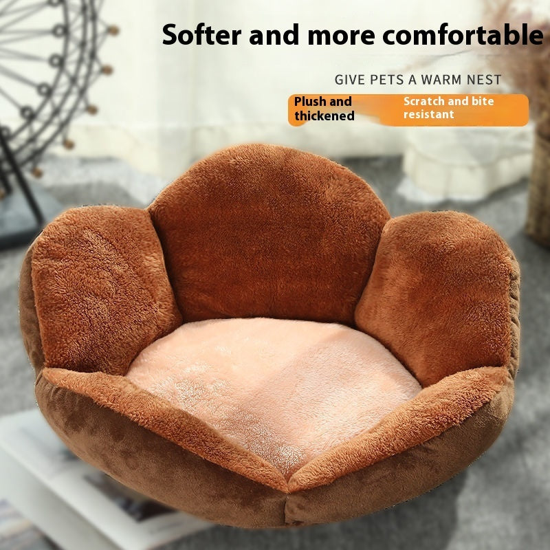 Paw Shaped Pet Bed - All Season Comfort