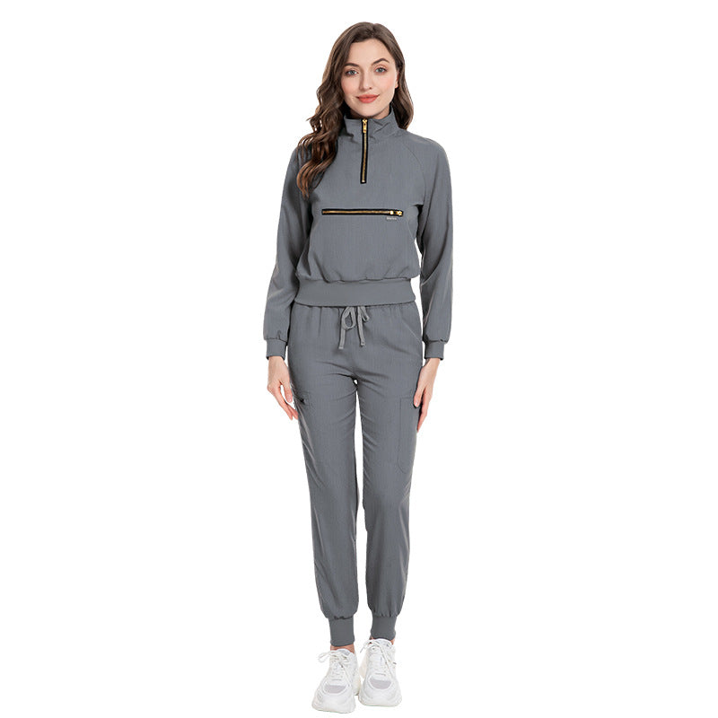 Women's Premium Jogging Suit - Stretch Nurse Style Tracksuit Set