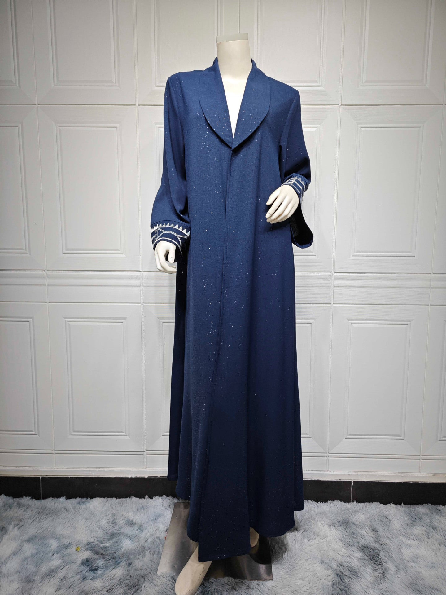 Arab Women’s Abaya Robe Islamic Clothing Modest Fashion - Dark Blue / L - Abaya