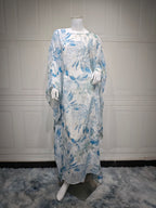 Arab Women’s Elegant Robe Modest Dress Modest Fashion - Blue / L - Abaya dress