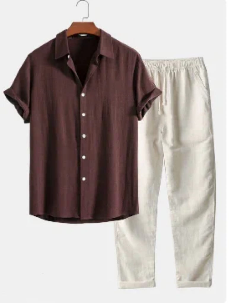 Men’s Casual Short Sleeve Shirt & Pants
