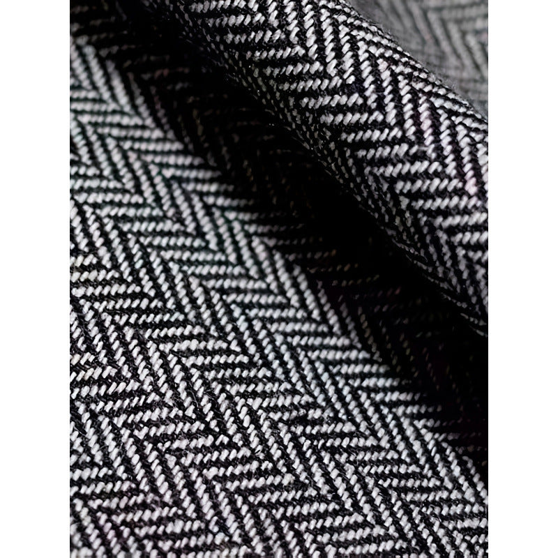 High-Waisted Tweed Wide Leg Trousers | Fleece-Lined