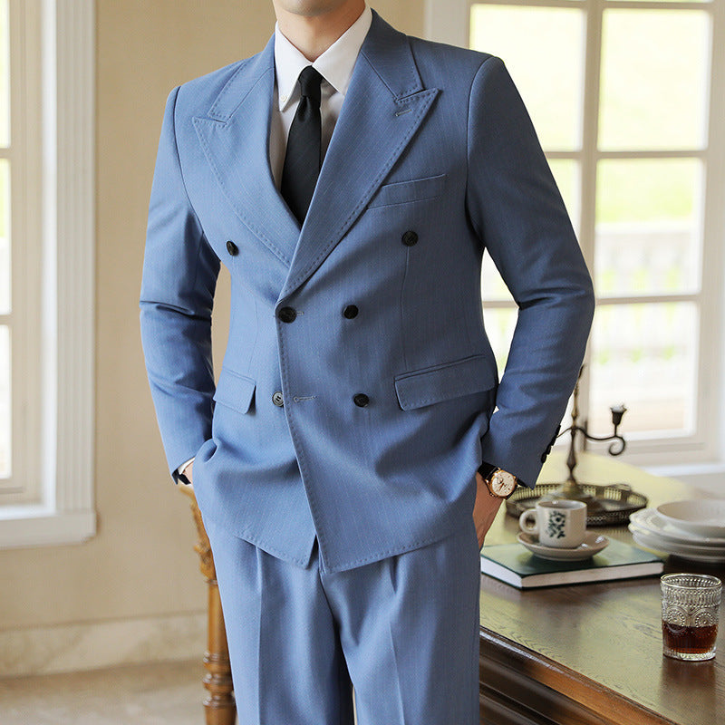 Men’s Double Breasted Thick Suit