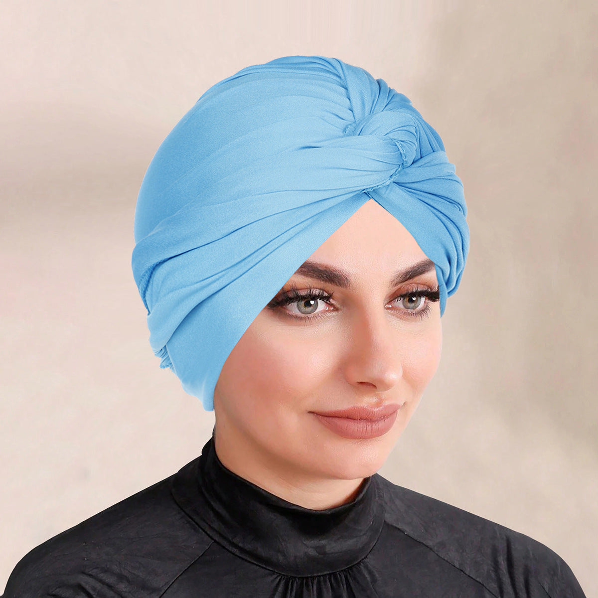 Solid Colour Bonnet Hijab, Headscarf For Muslim Women