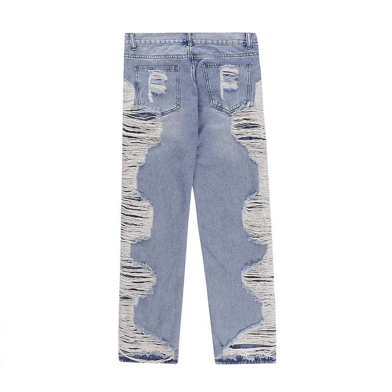 Men’s Worn Out Cat Whisker Jeans