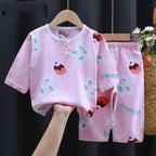 Babies’ 2-Pieces Summer Cotton Set - White rabbit / 100cm - 2-pieces set