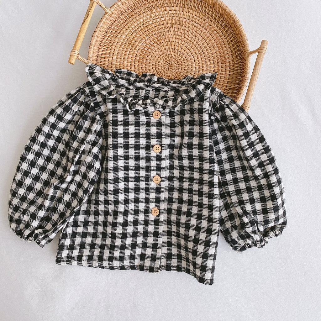 Baby Girls’ Romper Kids’ Birthday Gifts - Check shirt / 66cm