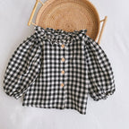 Baby Girls’ Romper Kids’ Birthday Gifts - Check shirt / 66cm