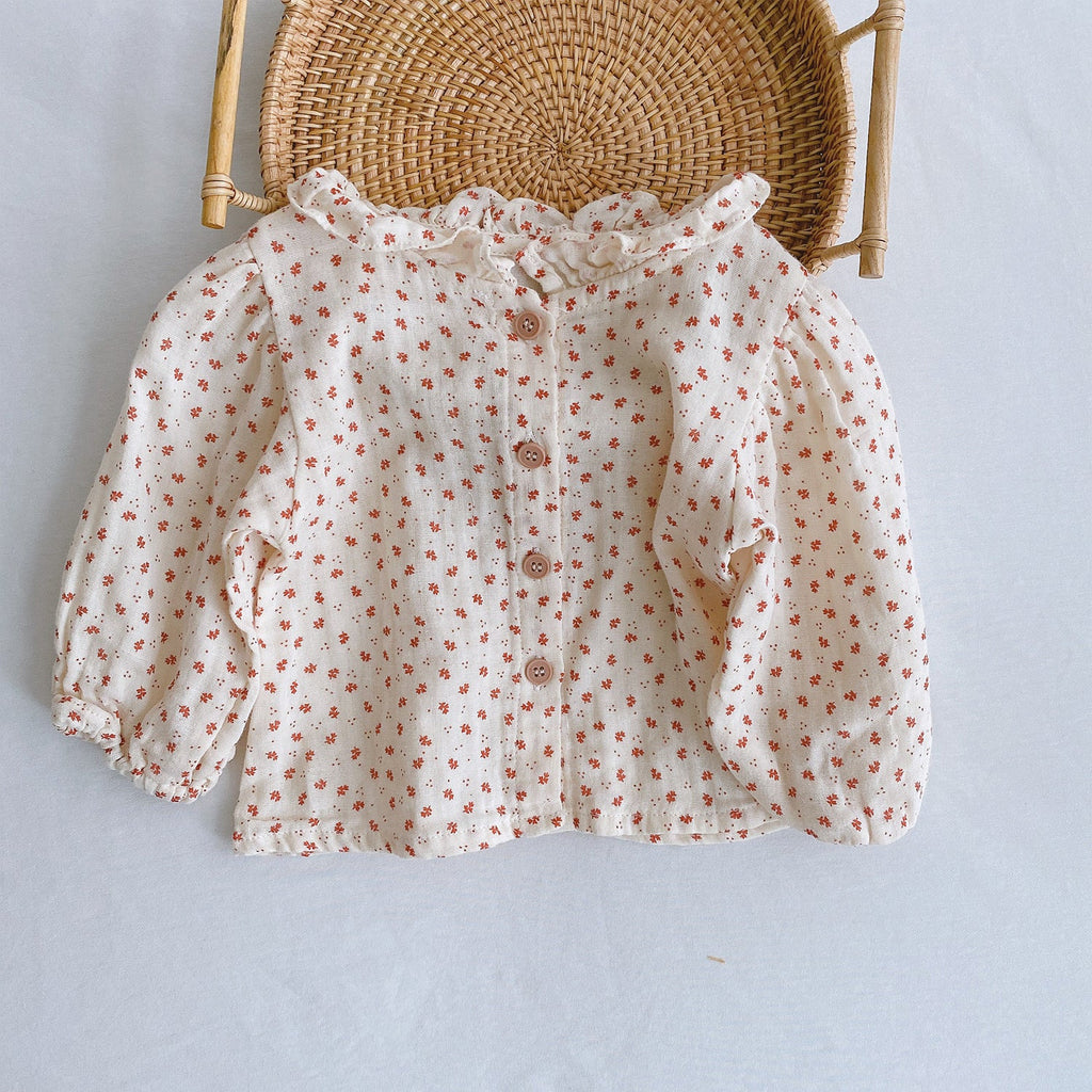 Baby Girls’ Romper Kids’ Birthday Gifts - Floral shirt / 66cm