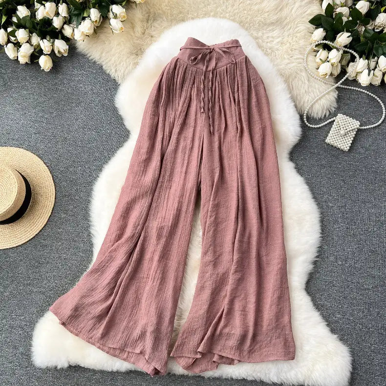 Girls’ Lightweight High Waist Chiffon Pants