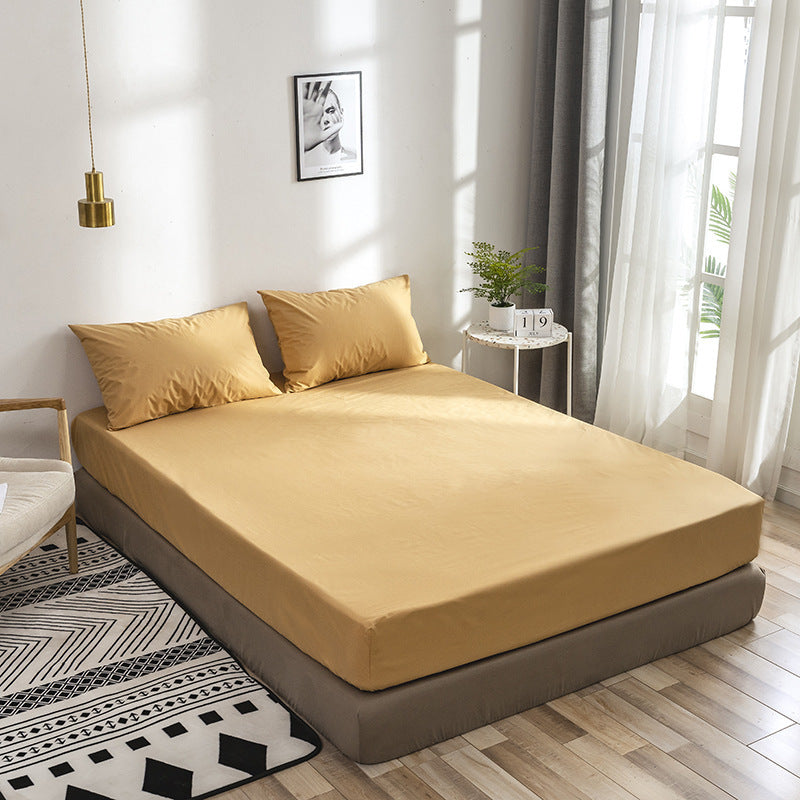 Basic Fitted Bed Sheet Set - Khaki A / 50X75X2 - Bedsheet