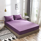 Basic Fitted Bed Sheet Set - Purple A / 50X75X2 - Bedsheet