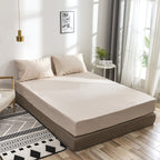 Basic Fitted Bed Sheet Set - Rice white / 138X190X35cm - Bedsheet