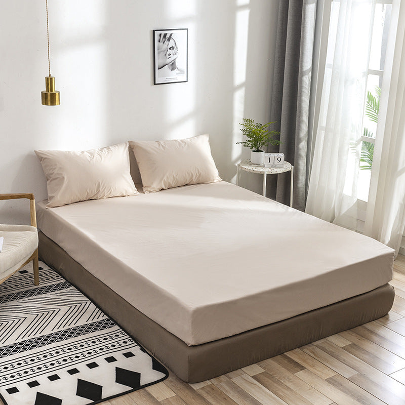 Basic Fitted Bed Sheet Set - Rice white / 138X190X35cm - Bedsheet