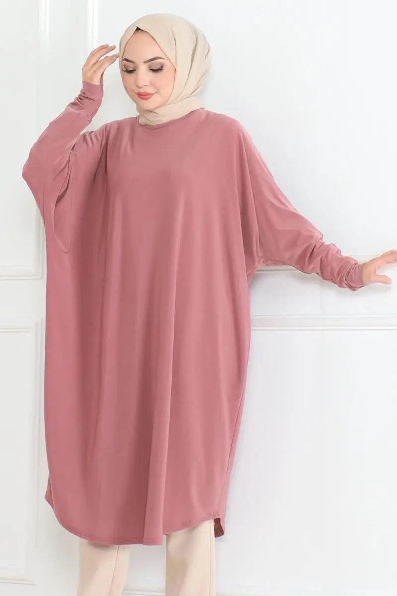 Mec Bat Sleeve Loose Tunic