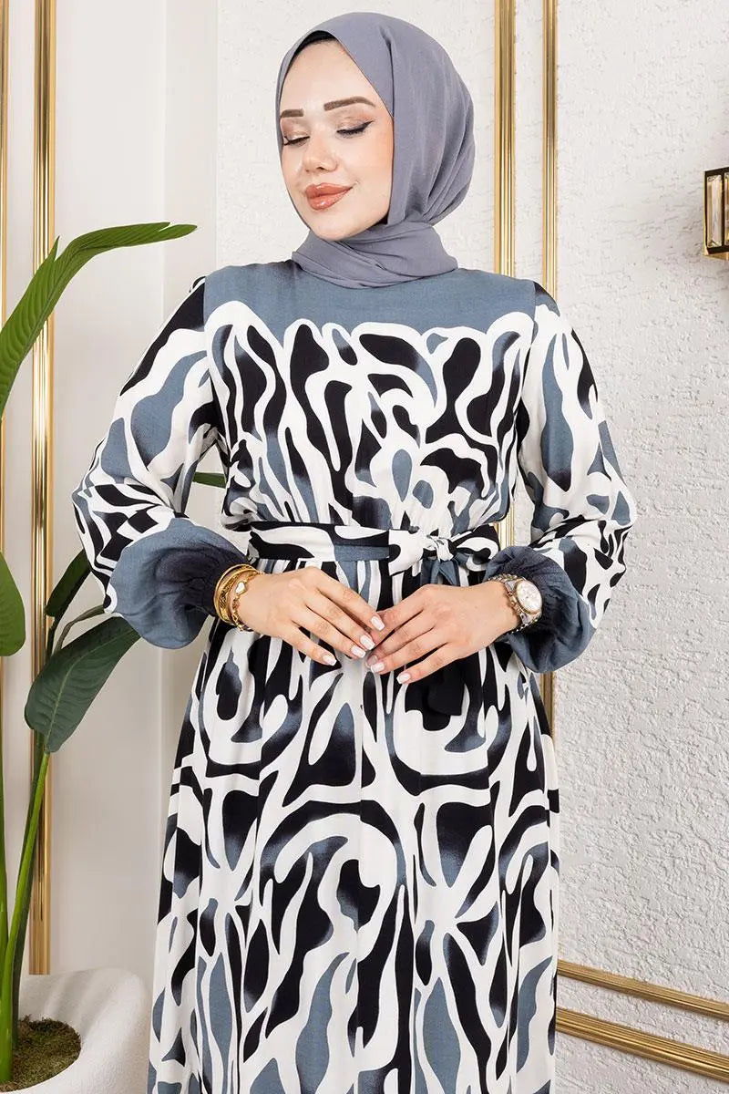 Mec Batik Patterned Hijab Dress