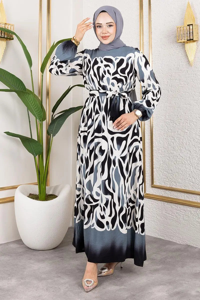 Mec Batik Patterned Hijab Dress