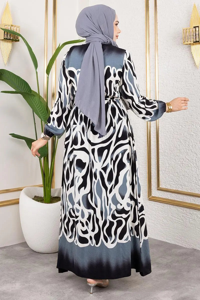 Mec Batik Patterned Hijab Dress