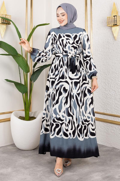 Mec Batik Patterned Hijab Dress