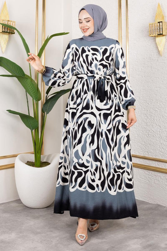 Mec Batik Patterned Hijab Dress