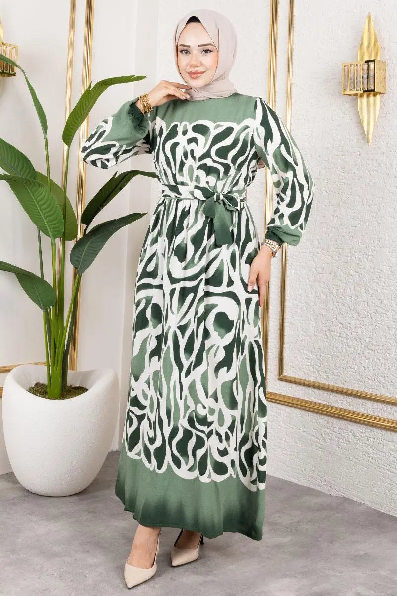Mec Batik Patterned Hijab Dress
