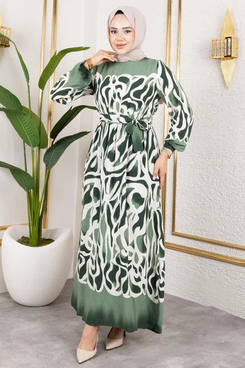Mec Batik Patterned Hijab Dress
