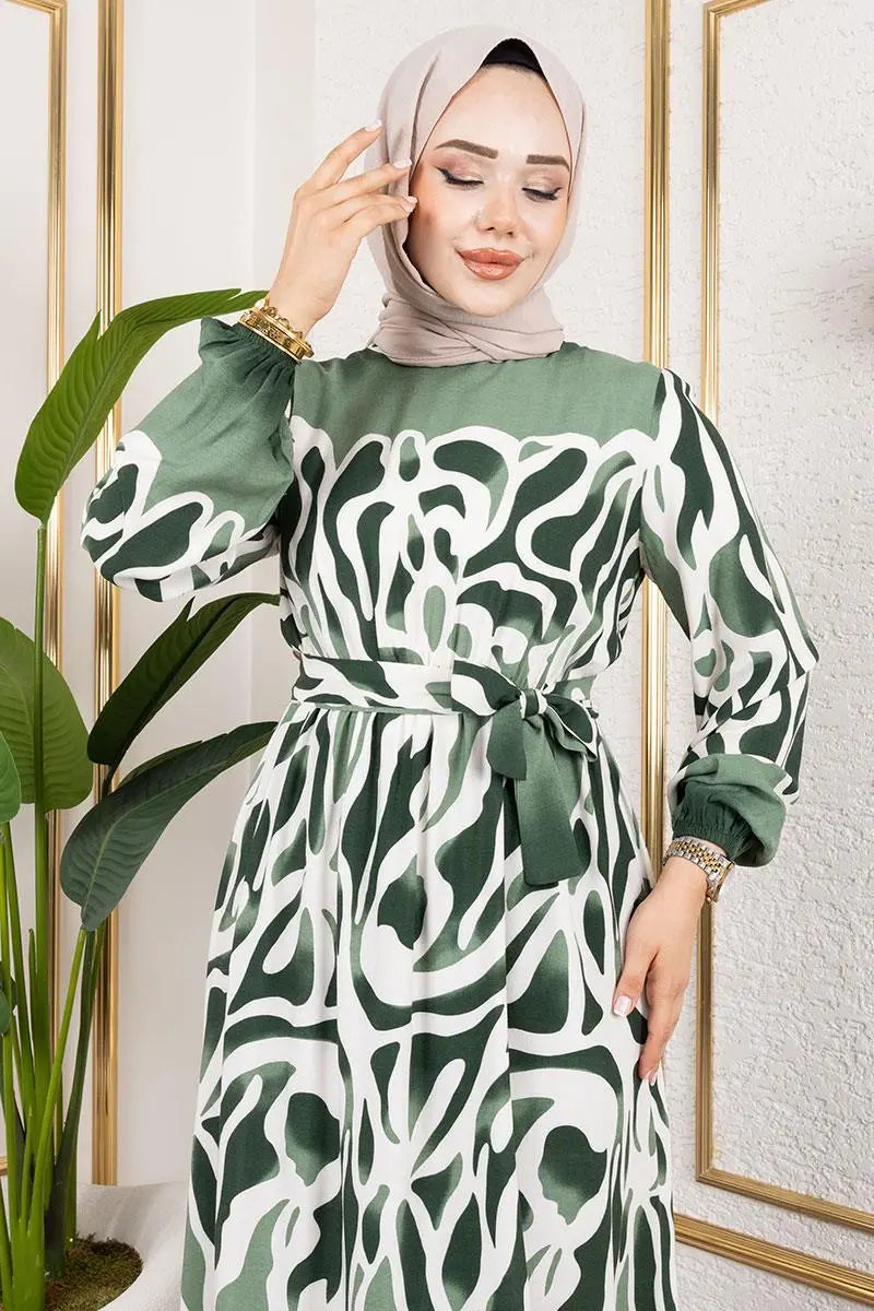 Mec Batik Patterned Hijab Dress