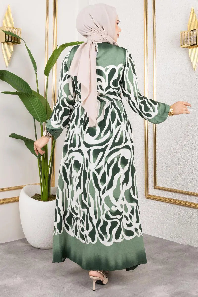 Mec Batik Patterned Hijab Dress