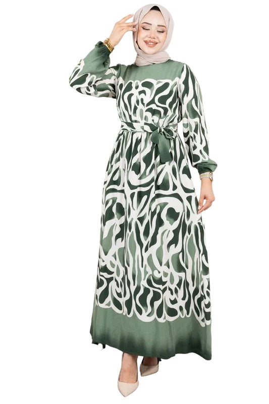 Mec Batik Patterned Hijab Dress