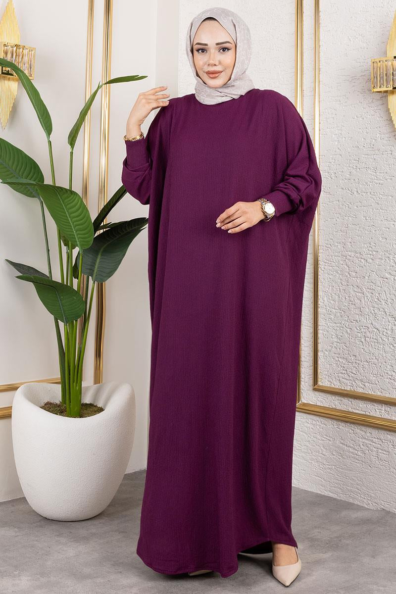 Mec Batwing Sleeve Crepe Dress