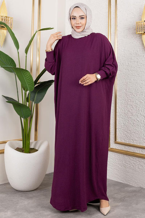 Mec Batwing Sleeve Crepe Dress