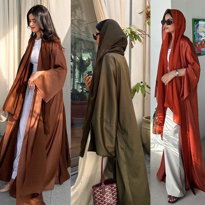 Solid Colour Abaya Robe