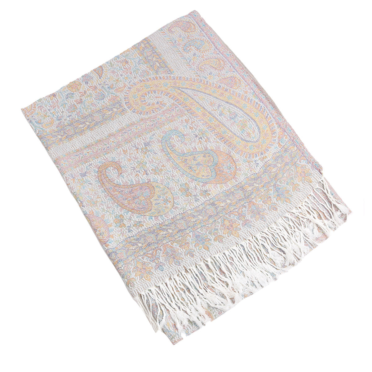 Cashew Flower Tasseled Long Winter Scarf