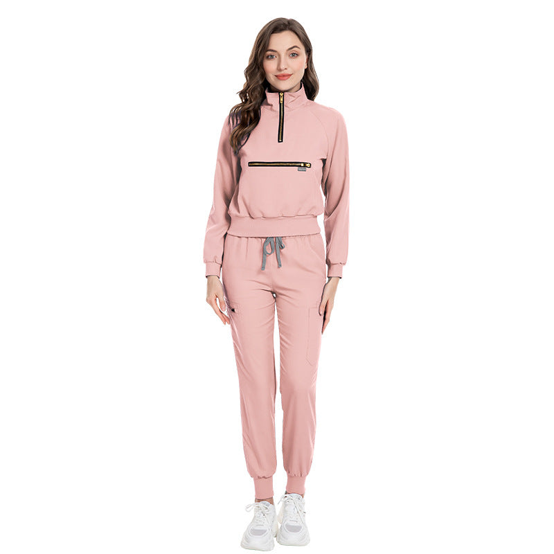 Women's Premium Jogging Suit - Stretch Nurse Style Tracksuit Set