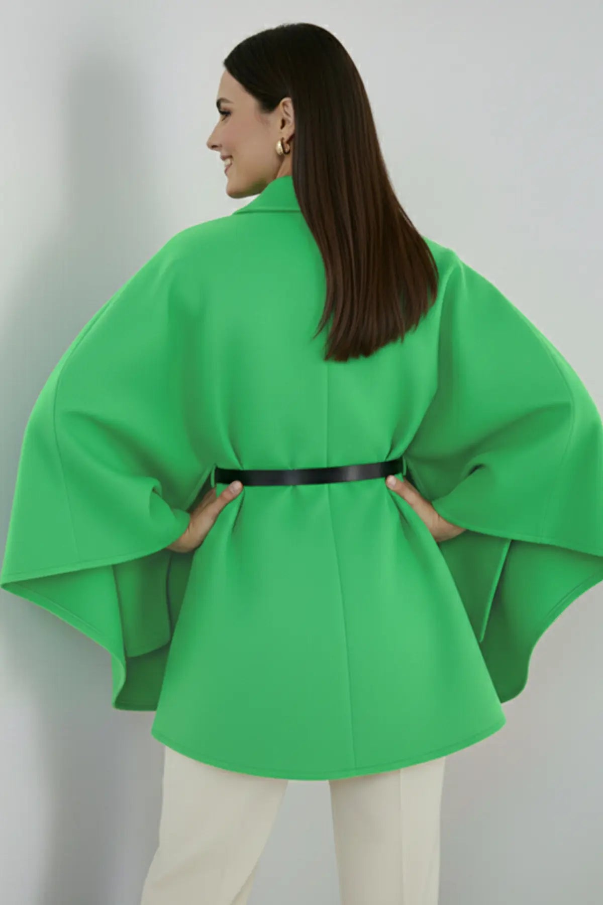 Belted Cashmere Poncho – NEOMODEST product image 3