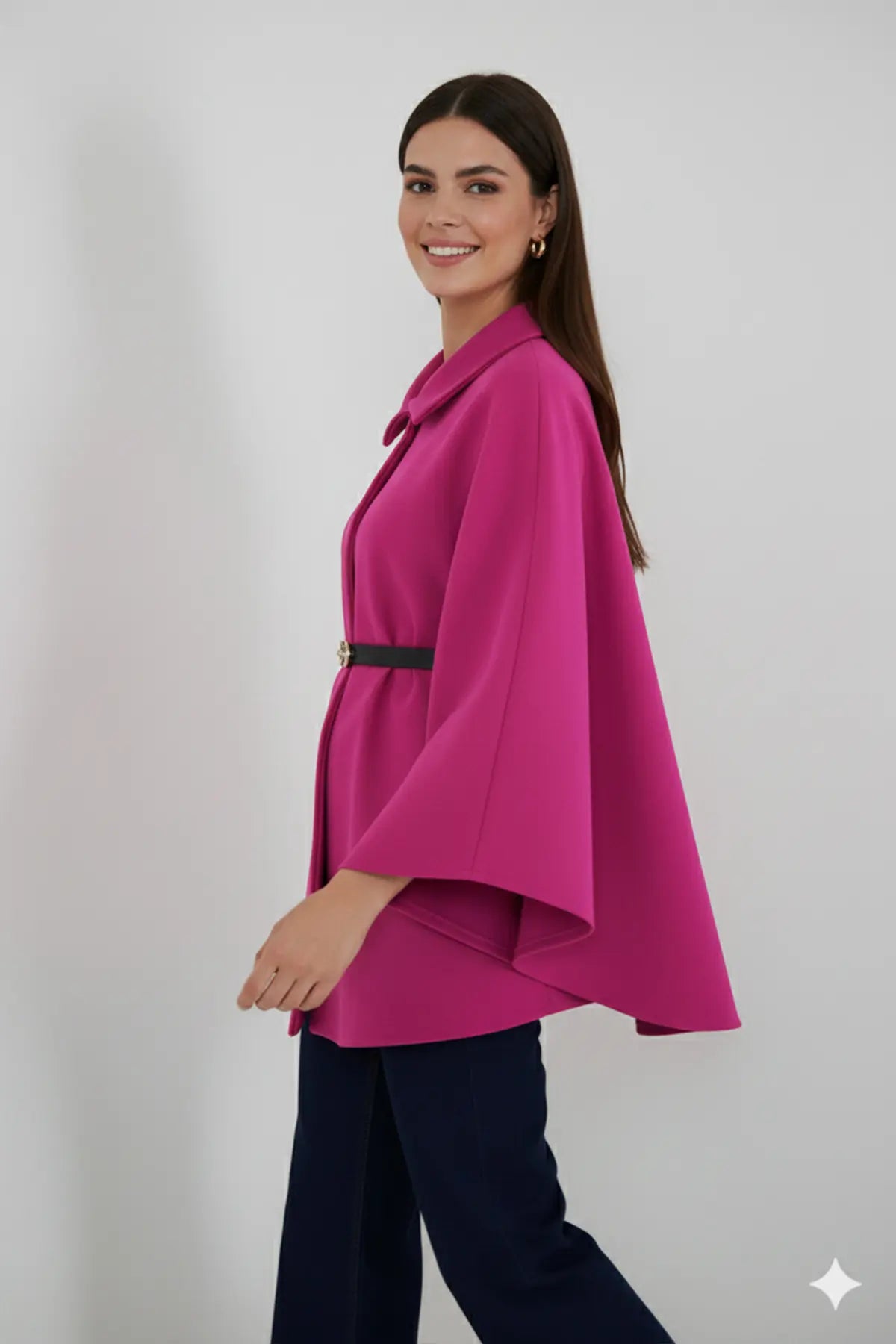 Belted Cashmere Poncho – NEOMODEST product image 2