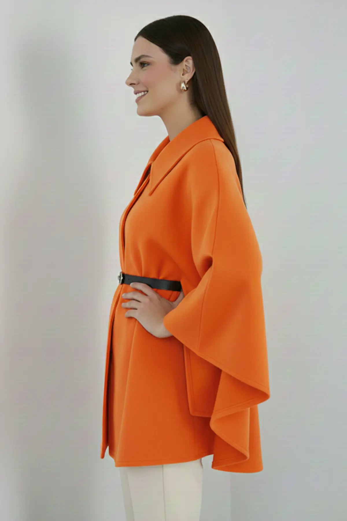 Belted Cashmere Poncho – NEOMODEST product image 2