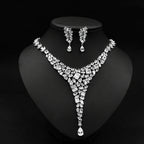 Colourful Zircon Wedding Necklace Set