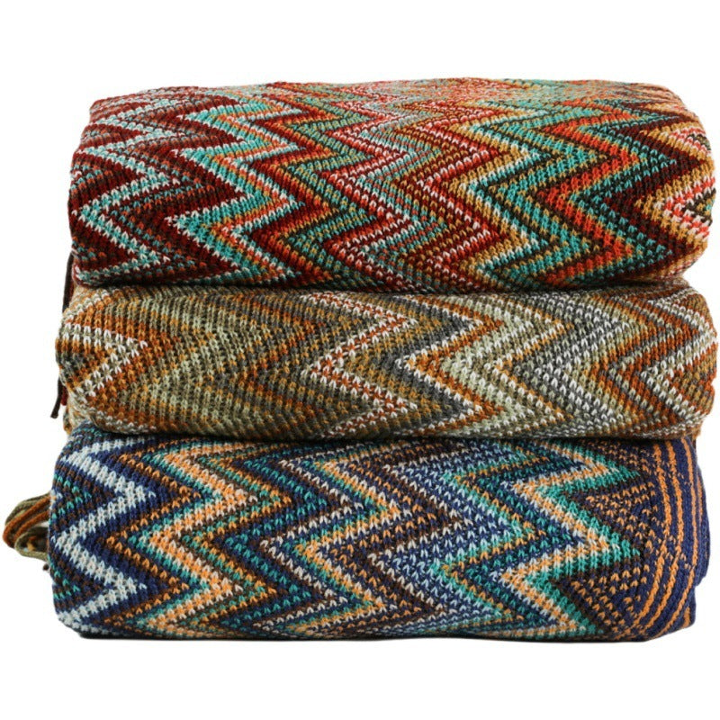 Bohemian Sofa Blanket Cross Border Knitting Blanket Office Nap Blanket - Sofa blankets