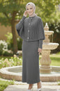 Bolero Knit Dress | Anthracite – NEOMODEST product image 1