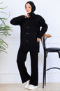 Bow-Detail Knitwear Set in Black – NEOMODEST, image 1