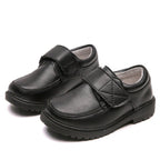 Boys Black Student Velcro British Leather Shoes - Black / 26 - Boys’ shoes