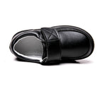 Boys Black Student Velcro British Leather Shoes - Boys’ shoes