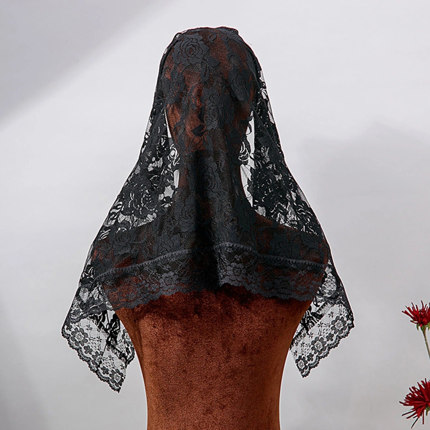 Bridal Lace Veil - Black / 92cmx50cm - Bridal Veil