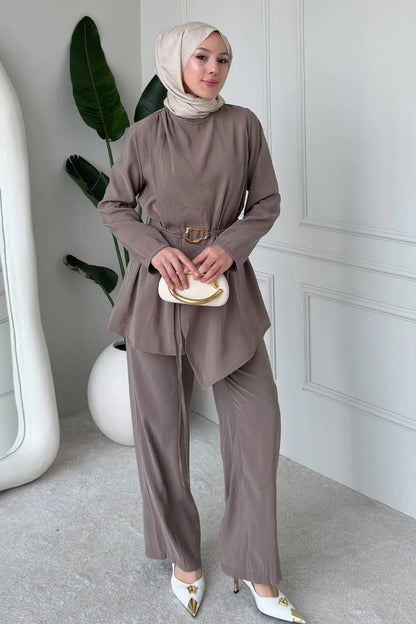 Buckled Two-piece Set | Vison – NEOMODEST product image 3