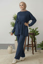 Button Detail Tunic Set | Indigo – NEOMODEST product image 1