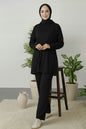 Button Detail Tunic Set | Black – NEOMODEST product image 1